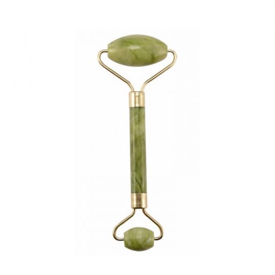 Accesoriu pentru masaj facial si terapeutic Piatra de JAD (verde) cu 2 capete - J001