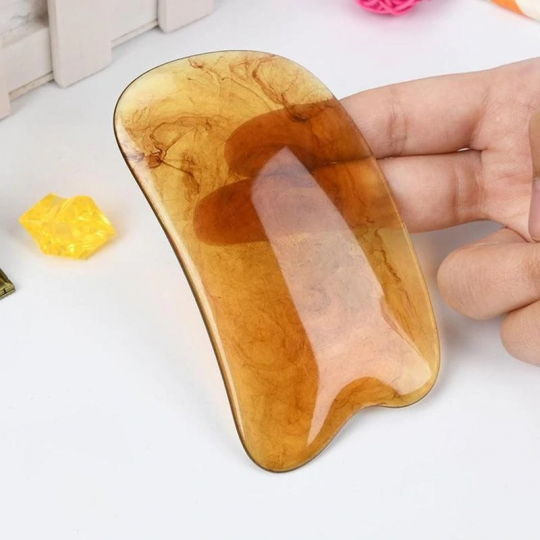 Accesoriu pentru masaj terapeutic Gua Sha (maro) - GH033